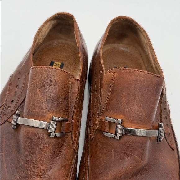 Stacy Adams Dark Brown Leather Slip-On Loafers mens .11M casual office event Y2K main image 5